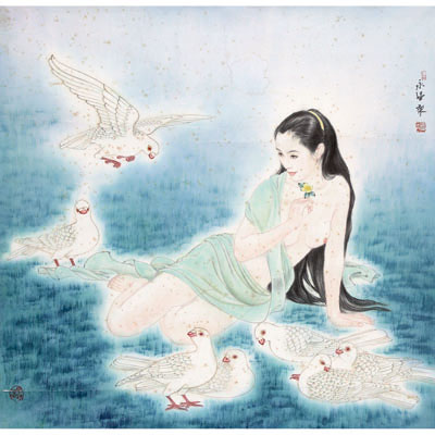 鸽女图