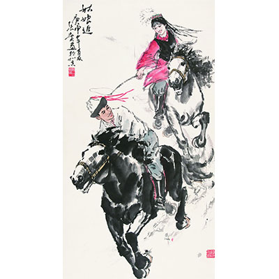 姑娘追