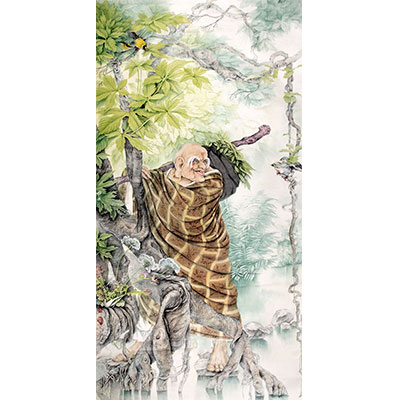 执杖黄衣罗汉