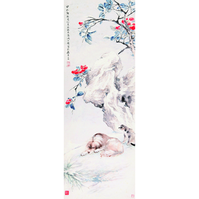 花下双犬