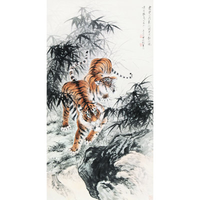双虎图