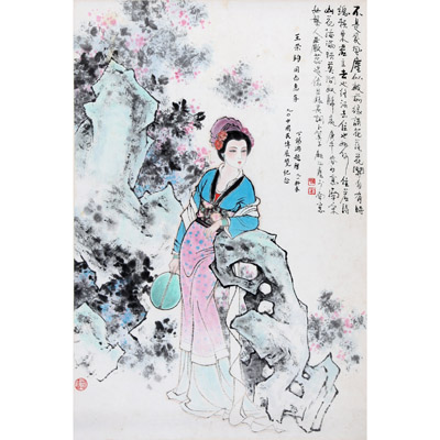 南宋女艺人严蕊造像