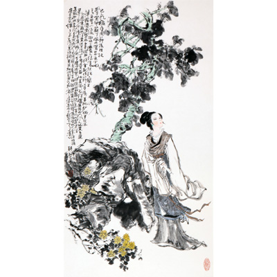 梧桐仕女