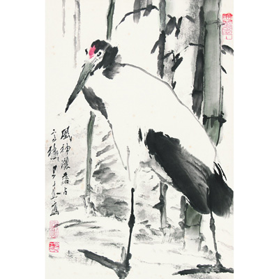 竹鹤图